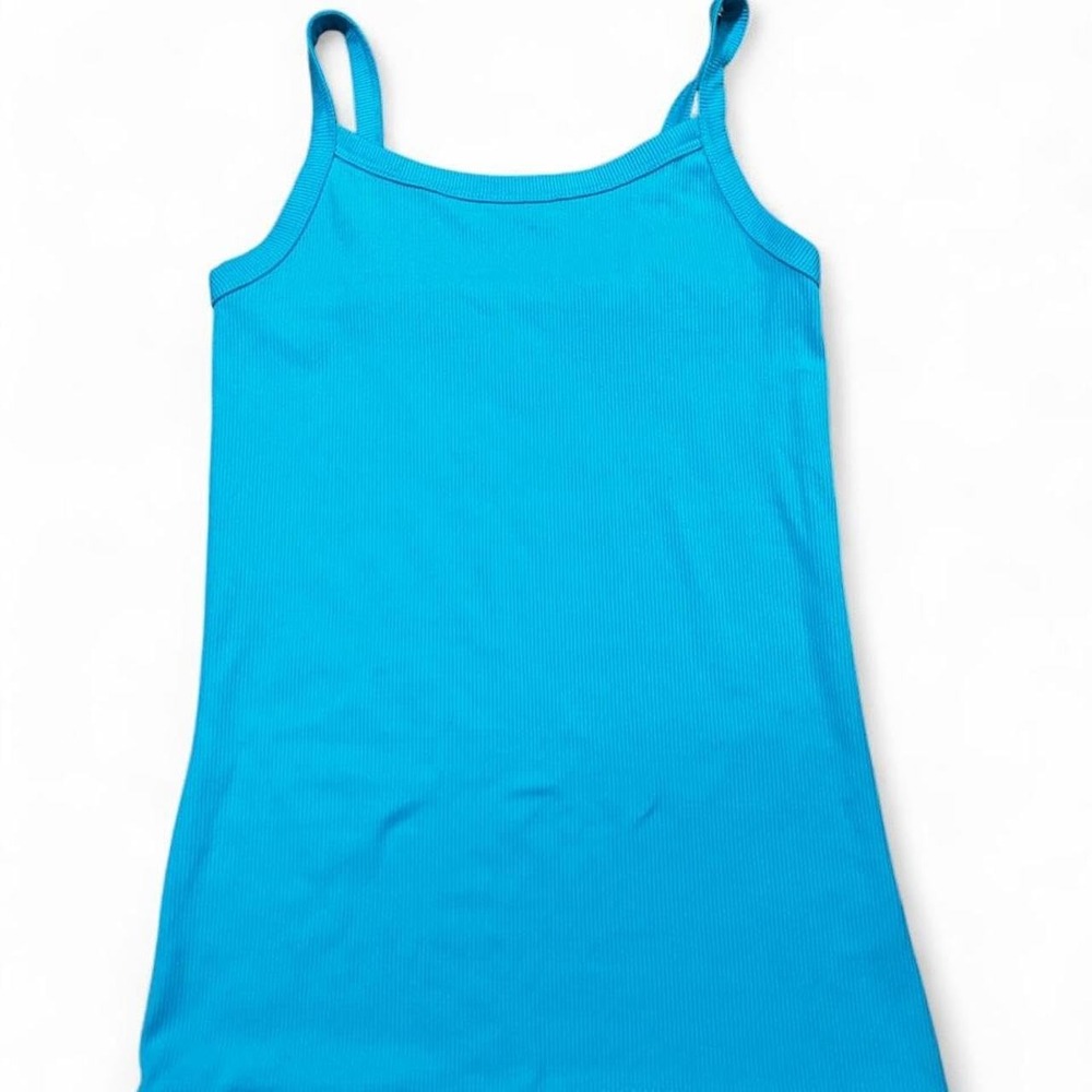 No Boundaries Ribbed Cami Womens Large Neptune Blue New Spaghetti Strap Tank